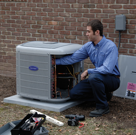 Technician Inspecting AC